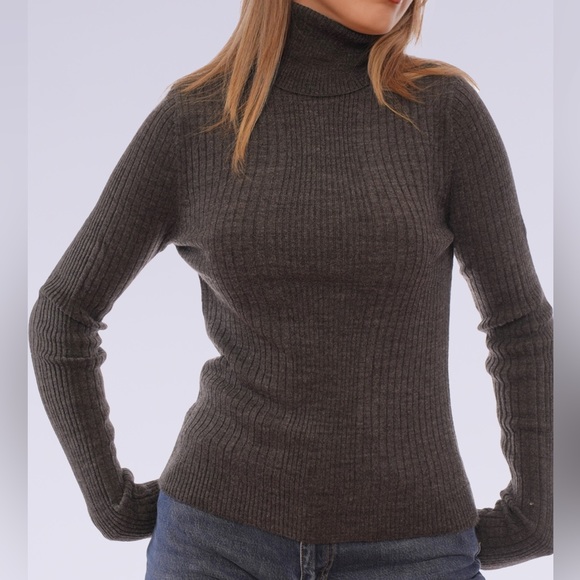 Minark Women’s Knit Top Turtleneck Long Sleeves Tees - Picture 3 of 4